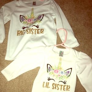 Unicorn matching set - big sister lil’ sister